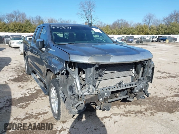 2020 Chevrolet Silverado 1500 LT with VIN 1GCRYDED1LZ274357, listed as a IAAI auction lot 41525824 with 58,572 mi miles. Bid and sale history available at carsss.com. Image 1.