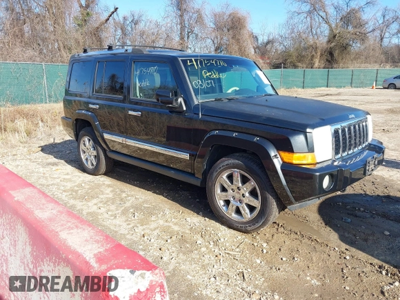 2008 Jeep Commander Overland with VIN 1J8HG68208C217008, listed as a IAAI auction lot 41754710 with 141,028 mi miles. Bid and sale history available at carsss.com. Image 1.