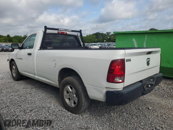 2012 Ram 1500 ST with VIN 3C6JD6DK0CG128253, listed as a Copart auction lot 57774485 with 210,804 mi miles and Clean title. Bid and sale history available at DreamBid. Image 2.
