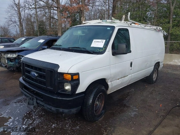 2011 Ford Econoline Cargo Van Commercial with VIN 1FTNE2EL6BDA76582, listed as a IAAI auction lot 41088478 with 105,002 mi miles. Bid and sale history available at carsss.com. Image 2.