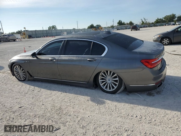 2017 BMW 7 Series 740i xDrive with VIN WBA7E4C31HGV23346, listed as a Copart auction lot 49840905 with 155,047 mi miles and Salvage Title. Bid and sale history available at carsss.com. Image 2.