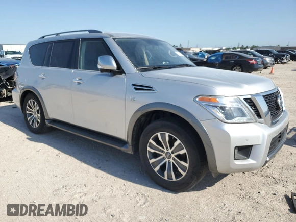 2020 Nissan Armada SL with VIN JN8AY2ND5L9110499, listed as a Copart auction lot 52770025 with 135,050 mi miles and Salvage Title. Bid and sale history available at carsss.com. Image 4.