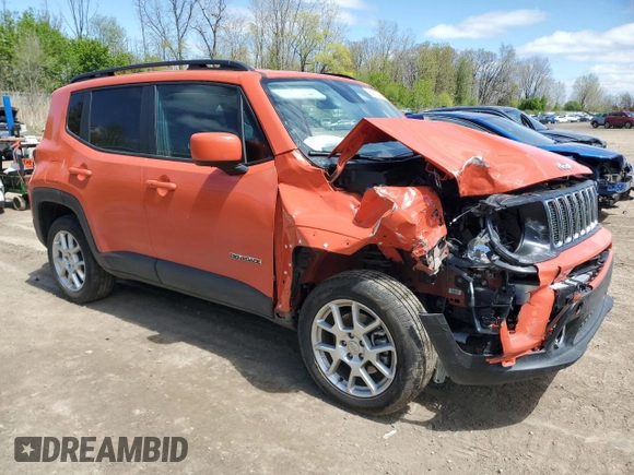 2020 Jeep Renegade Altitude with VIN ZACNJBBB6LPL22814, listed as a Copart auction lot 56070445 with 17,515 mi miles and Non repairable. Bid and sale history available at DreamBid. Image 4.
