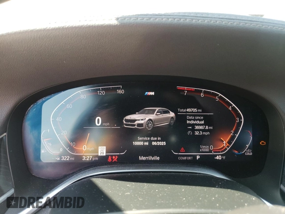 2020 BMW 7 Series 740i xDrive z VIN WBA7T4C03LGF97150, wystawiony jako Copart lot #65481534 z przebiegiem 49 705 mil mil oraz Szkoda całkowita • Salvage title. Historia ofert i sprzedaży dostępna na DreamBid. Obrazek 9.