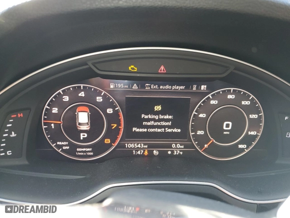 2018 Audi Q7 Prestige with VIN WA1VAAF77JD045731, listed as a Copart auction lot 44503315 with 106543 miles and Salvage Title. Bid and sale history available at carsss.com. Image 9.