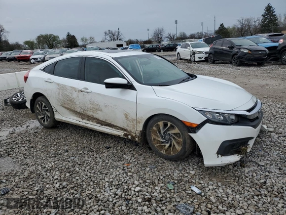 2017 Honda Civic Sedan EX with VIN 19XFC2F72HE061516, listed as a Copart auction lot 51434125 with 67,400 mi miles and Salvage Title. Bid and sale history available at carsss.com. Image 4.
