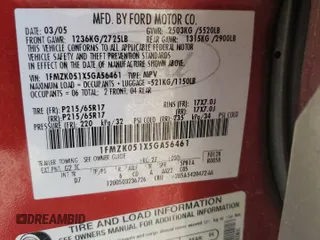 2005 Ford Freestyle SEL с VIN 1FMZK051X5GA56461, выставлен на аукционе Copart как лот 64074815 с пробегом 224 862 миль миль и Списание • Salvage title. История ставок и продаж доступна на DreamBid. Изображение 14.