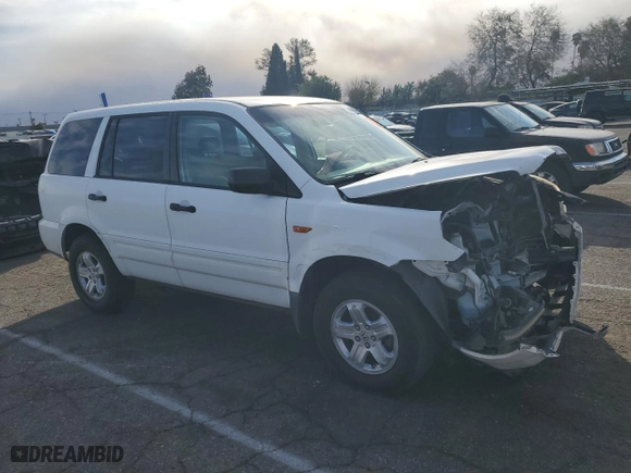 2007 Honda Pilot LX with VIN 5FNYF28177B014256, listed as a Copart auction lot 85744684 with 0 mi miles and Salvage Title. Bid and sale history available at carsss.com. Image 4.