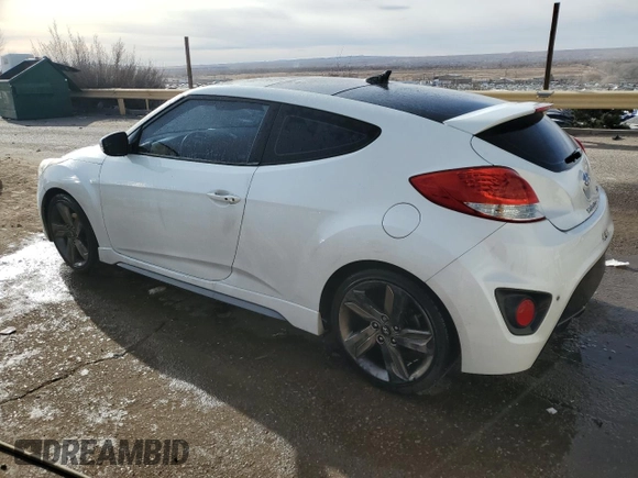 2015 Hyundai Veloster Turbo with VIN KMHTC6AE5FU243883, listed as a Copart auction lot 87482514 with 159,499 mi miles and Clean title. Bid and sale history available at DreamBid. Image 2.