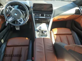 2024 BMW 8 Series 840i with VIN WBAGV2C03RCN18605, listed as a Copart auction lot 73822414 with 0 mi miles and Salvage Title. Bid and sale history available at carsss.com. Image 8.