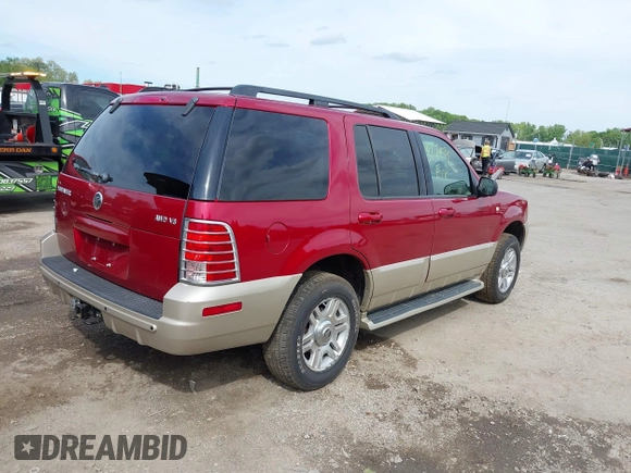 2004 Mercury Mountaineer Convenience z VIN 4M2DU86W14UJ06529, wystawiony jako IAAI lot #42206974 z przebiegiem 129 812 mil mil oraz . Historia ofert i sprzedaży dostępna na DreamBid. Obrazek 4.