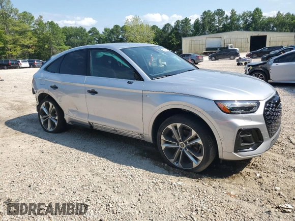 2023 Audi Q5 Sportback S line Prestige with VIN WA16AAFY4P2077411, listed as a Copart auction lot 65524644 with 12,065 mi miles and Salvage title. Bid and sale history available at DreamBid. Image 4.