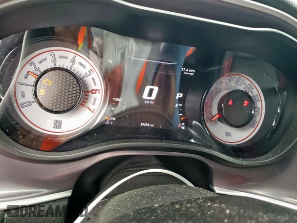 2019 Dodge Challenger R/T Scat Pack z VIN 2C3CDZFJ0KH540554, wystawiony jako Copart lot #56832535 z przebiegiem 59 298 mil mil oraz Szkoda całkowita • Salvage title. Historia ofert i sprzedaży dostępna na DreamBid. Obrazek 9.