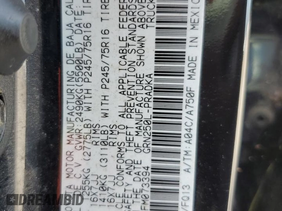 2015 Toyota Tacoma с VIN 3TMMU4FN6FM073394, выставлен на аукционе Copart как лот 64592495 с пробегом 156 753 миль миль и Списание • Salvage title. История ставок и продаж доступна на DreamBid. Изображение 12.