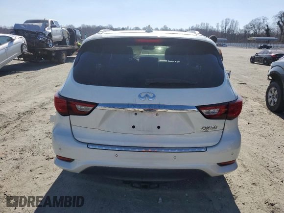 2017 Infiniti QX60 with VIN 5N1DL0MM4HC540527, listed as a Copart auction lot 46591945 with 115,437 mi miles and Clean Title. Bid and sale history available at carsss.com. Image 6.