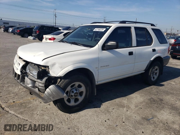 2001 Isuzu Rodeo S with VIN 4S2CK58W914331185, listed as a Copart auction lot 43748225 with 138,882 mi miles and Salvage Title. Bid and sale history available at DreamBid. Image 1.