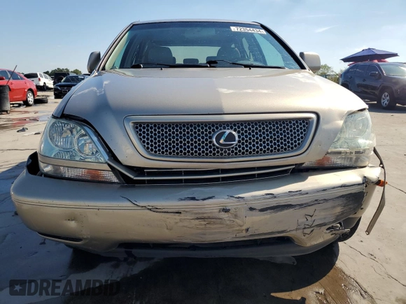 2002 Lexus RX 300 with VIN JTJHF10U620272563, listed as a Copart auction lot 72354434 with 153,330 mi miles and Salvage Title. Bid and sale history available at carsss.com. Image 5.