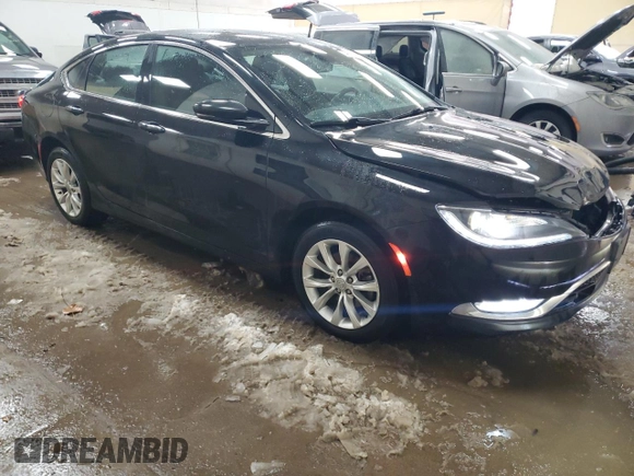 2015 Chrysler 200 C with VIN 1C3CCCCB3FN735557, listed as a Copart auction lot 46128545 with 100,689 mi miles and Clean Title. Bid and sale history available at carsss.com. Image 4.