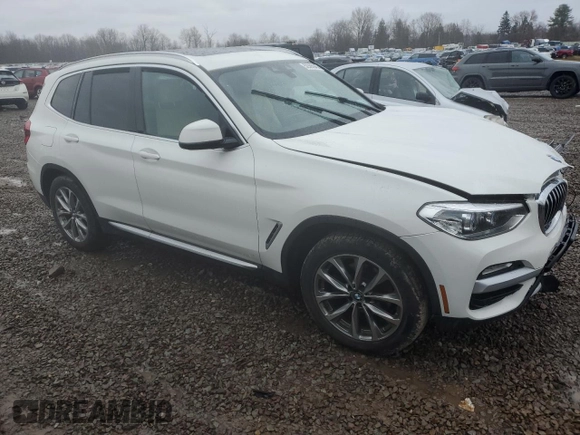 2019 BMW X3 xDrive30i with VIN 5UXTR9C55KLP96405, listed as a Copart auction lot 52395945 with Not Provided miles and Salvage Title. Bid and sale history available at DreamBid. Image 4.