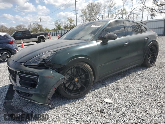 2022 Porsche Cayenne Turbo GT with VIN WP1BK2AY5NDA60549, listed as a Copart auction lot 74494584 with Not provided miles and Salvage title. Bid and sale history available at DreamBid. Image 1.