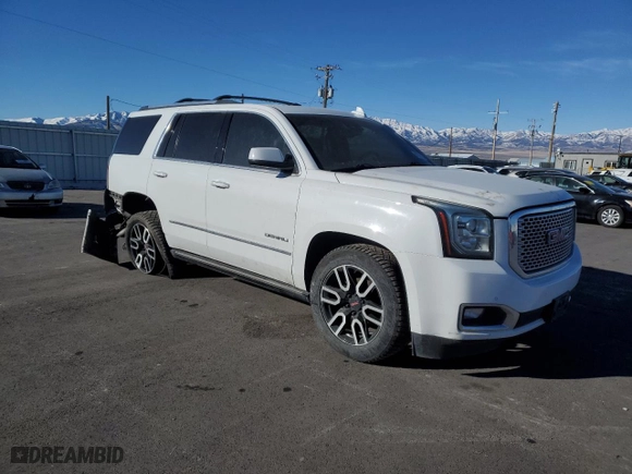 2016 GMC Yukon Denali with VIN 1GKS2CKJ5GR355363, listed as a Copart auction lot 41787505 with 148,287 mi miles and Salvage Title. Bid and sale history available at carsss.com. Image 4.