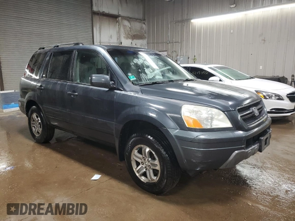 2005 Honda Pilot EX with VIN 5FNYF18445B023353, listed as a Copart auction lot 52409725 with 151,078 mi miles and Salvage Title. Bid and sale history available at DreamBid. Image 4.