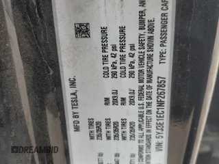 2022 Tesla Model 3 Performance with VIN 5YJ3E1EC1NF267857, listed as a Copart auction lot 88029995 with 38,080 mi miles and Salvage Title. Bid and sale history available at DreamBid. Image 14.