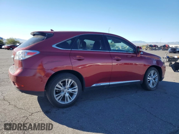 2010 Lexus RX 450h with VIN JTJZB1BA1A2002890, listed as a Copart auction lot 80060764 with 106,880 mi miles and Salvage Title. Bid and sale history available at DreamBid. Image 3.