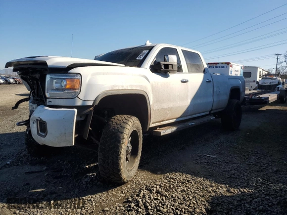 2019 GMC Sierra 3500HD Denali z VIN 1GT42WEY4KF241556, wystawiony jako Copart lot #42368875 z przebiegiem Nie podano mil oraz Szkody całkowita. Historia ofert i sprzedaży dostępna na DreamBid. Obrazek 1.