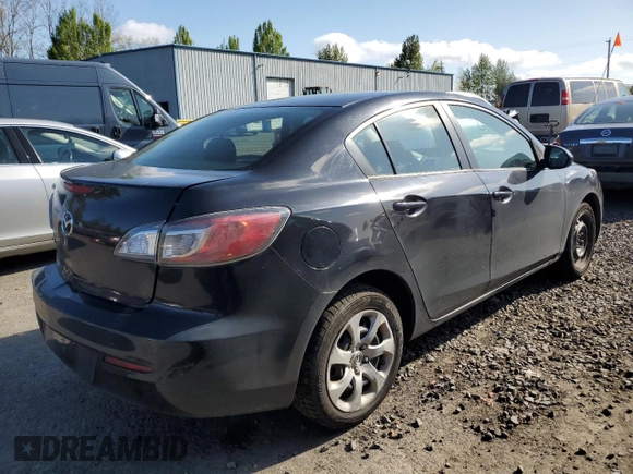 2013 Mazda 3 i SV with VIN JM1BL1TG0D1836891, listed as a Copart auction lot 54193525 with 124,049 mi miles and Salvage title. Bid and sale history available at DreamBid. Image 3.