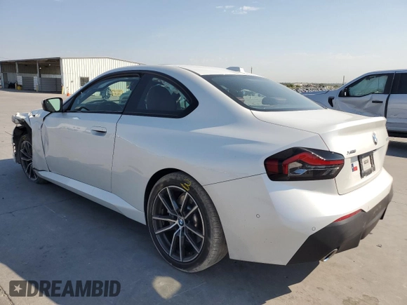 2023 BMW 2 Series 230i xDrive with VIN 3MW33CM06P8D23448, listed as a Copart auction lot 75215964 with 17,213 mi miles and Salvage Title. Bid and sale history available at carsss.com. Image 2.