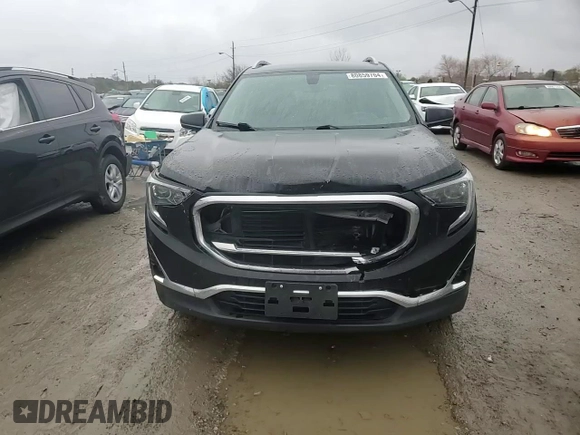 2018 GMC Terrain SLT with VIN 3GKALVEV7JL357813, listed as a Copart auction lot 80859704 with 97,437 mi miles and Salvage Title. Bid and sale history available at carsss.com. Image 12.
