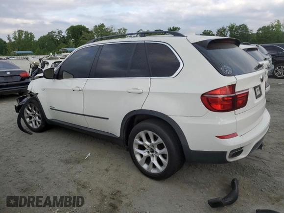 2012 BMW X5 50i with VIN 5UXZV8C57CL425425, listed as a Copart auction lot 55846475 with 70,960 mi miles and Salvage title. Bid and sale history available at DreamBid. Image 2.