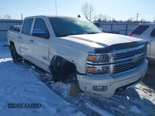 2014 Chevrolet Silverado 1500 High Country with VIN 3GCUKTEC1EG529203, listed as a IAAI auction lot 41643824 with 153,176 mi miles and . Bid and sale history available at DreamBid. Image 1.