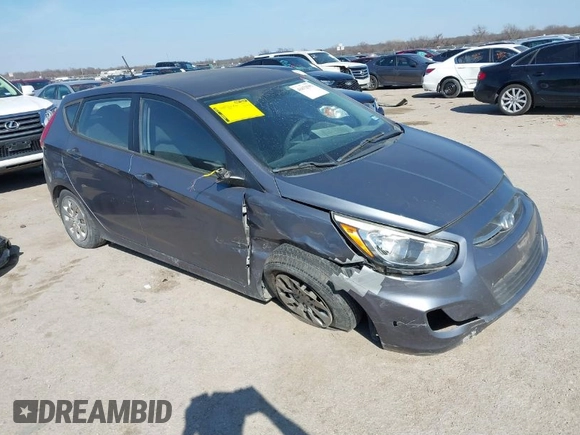 2016 Hyundai Accent SE with VIN KMHCT5AE8GU247843, listed as a IAAI auction lot 41672555 with 121,510 mi miles. Bid and sale history available at carsss.com. Image 1.