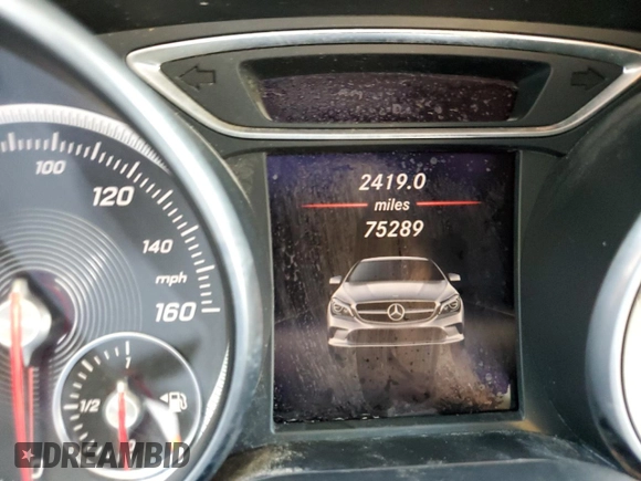 2018 Mercedes-Benz CLA 250 with VIN WDDSJ4EB6JN676759, listed as a Copart auction lot 71327182 with 75,289 mi miles and . Bid and sale history available at DreamBid. Image 9.