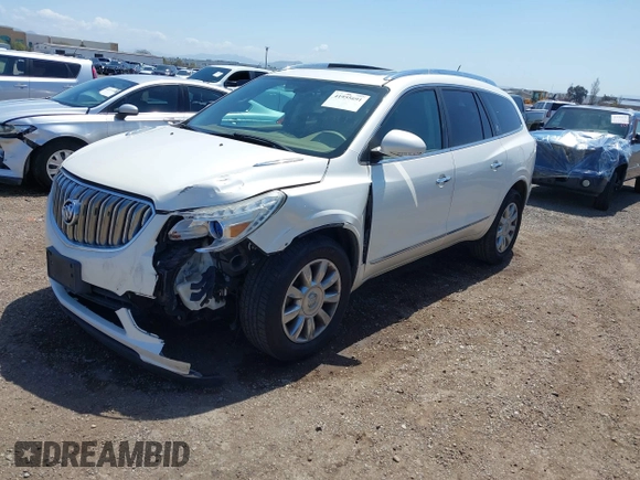 2014 Buick Enclave Leather with VIN 5GAKRBKD3EJ333113, listed as a IAAI auction lot 41955691 with 115,563 mi miles and . Bid and sale history available at carsss.com. Image 2.