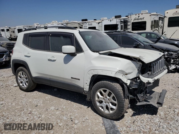 2017 Jeep Renegade Latitude z VIN ZACCJBBB3HPG48457, wystawiony jako Copart lot #46483275 z przebiegiem 105 298 mil mil oraz Szkody całkowita. Historia ofert i sprzedaży dostępna na DreamBid. Obrazek 4.
