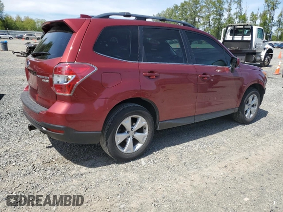2016 Subaru Forester Limited with VIN JF2SJAHC0GH436094, listed as a Copart auction lot 55496585 with 107,512 mi miles and Salvage Title. Bid and sale history available at DreamBid. Image 3.