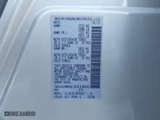 2017 Nissan Pathfinder S with VIN 5N1DR2MM9HC691860, listed as a IAAI auction lot 42006068 with 125,315 mi miles. Bid and sale history available at carsss.com. Image 9.