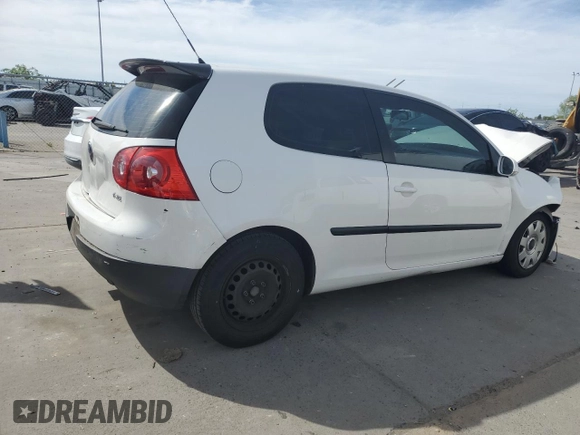 2009 Volkswagen Rabbit S with VIN WVWAB71K99W143367, listed as a Copart auction lot 52926345 with 175,584 mi miles and Salvage title. Bid and sale history available at DreamBid. Image 3.