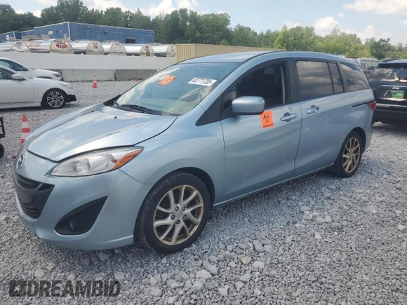 2012 Mazda 5 Touring with VIN JM1CW2CL5C0141969, listed as a Copart auction lot 62771735 with Not provided miles and Salvage title. Bid and sale history available at DreamBid. Image 1.