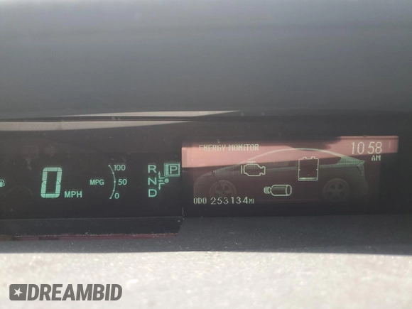 2012 Toyota Prius One with VIN JTDKN3DU2C5417524, listed as a Copart auction lot 55421895 with 253,134 mi miles and Clean Title. Bid and sale history available at DreamBid. Image 9.