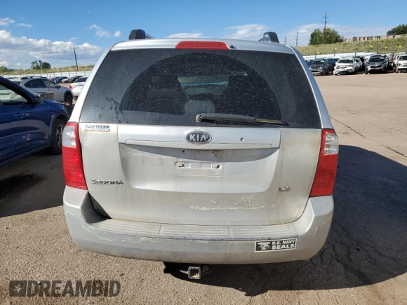 2007 Kia Sedona EX with VIN KNDMB233976116902, listed as a Copart auction lot 71683194 with 229,383 mi miles and Salvage Title. Bid and sale history available at carsss.com. Image 6.