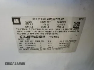 2010 GMC Terrain SLT-2 with VIN 2CTALHEW4A6382697, listed as a Copart auction lot 43835405 with 172,924 mi miles and Salvage Title. Bid and sale history available at carsss.com. Image 15.