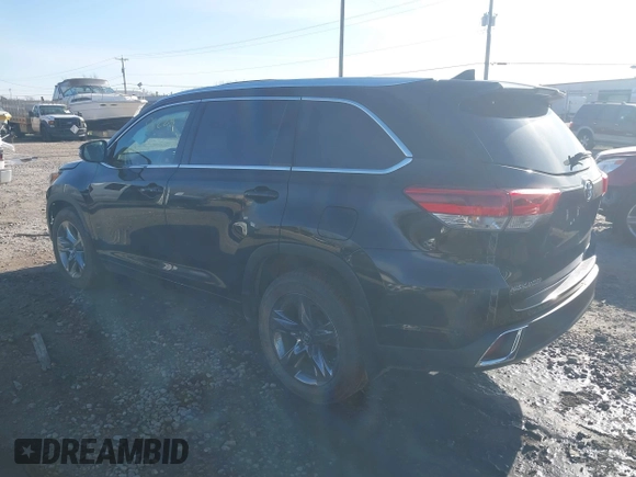 2019 Toyota Highlander Limited with VIN 5TDDZRFH7KS942359, listed as a IAAI auction lot 42188224 with 85,454 mi miles and . Bid and sale history available at DreamBid. Image 3.