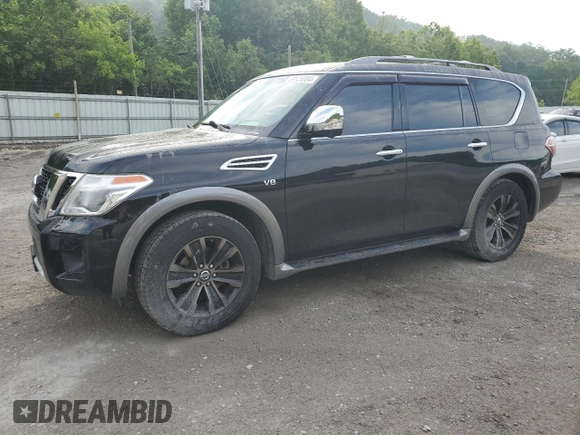 2017 Nissan Armada SL with VIN JN8AY2NC0H9503812, listed as a Copart auction lot 59825804 with 110,288 mi miles and Salvage Title. Bid and sale history available at carsss.com. Image 1.