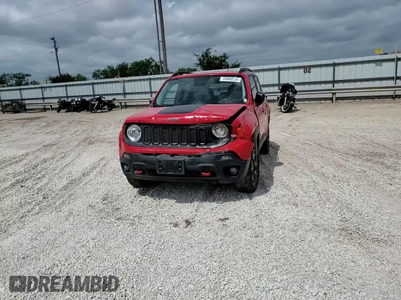 2017 Jeep Renegade Trailhawk with VIN ZACCJBCB1HPF32155, listed as a Copart auction lot 59960535 with 98,286 mi miles and Salvage title. Bid and sale history available at DreamBid. Image 14.