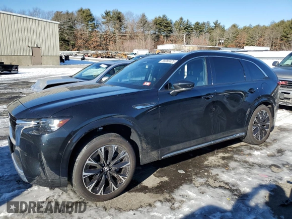 2024 Mazda CX-90 S Premium z VIN JM3KKDHC7R1176342, wystawiony jako Copart lot #89099425 z przebiegiem 7 778 mil mil oraz Szkoda całkowita • Salvage title. Historia ofert i sprzedaży dostępna na DreamBid. Obrazek 1.