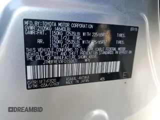 2015 Toyota RAV4 LE with VIN JTMBFREVXFD150831, listed as a Copart auction lot 82087424 with 78,256 mi miles and Non Repairable. Bid and sale history available at DreamBid. Image 13.